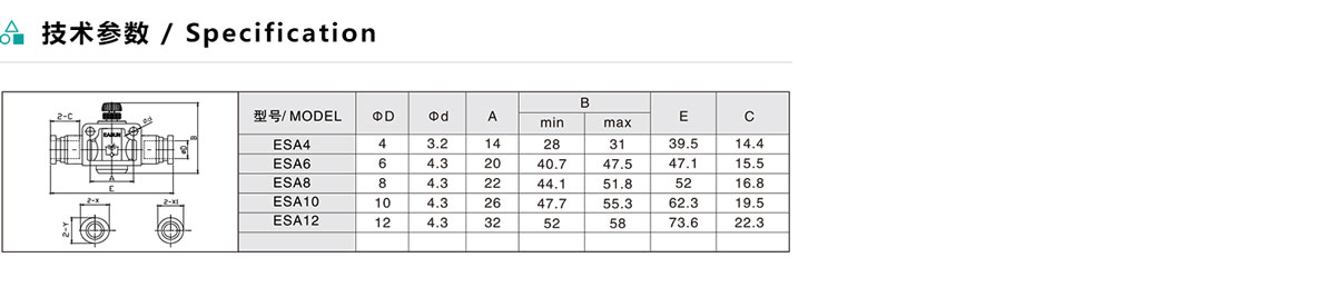 ESAASA 公制管道型節(jié)流閥